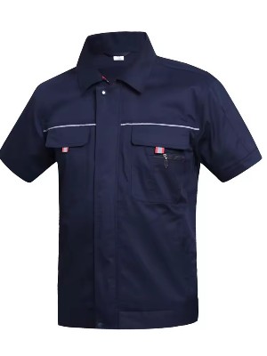 防靜電反光加logo工作服定制夏季短袖工作服套裝定做